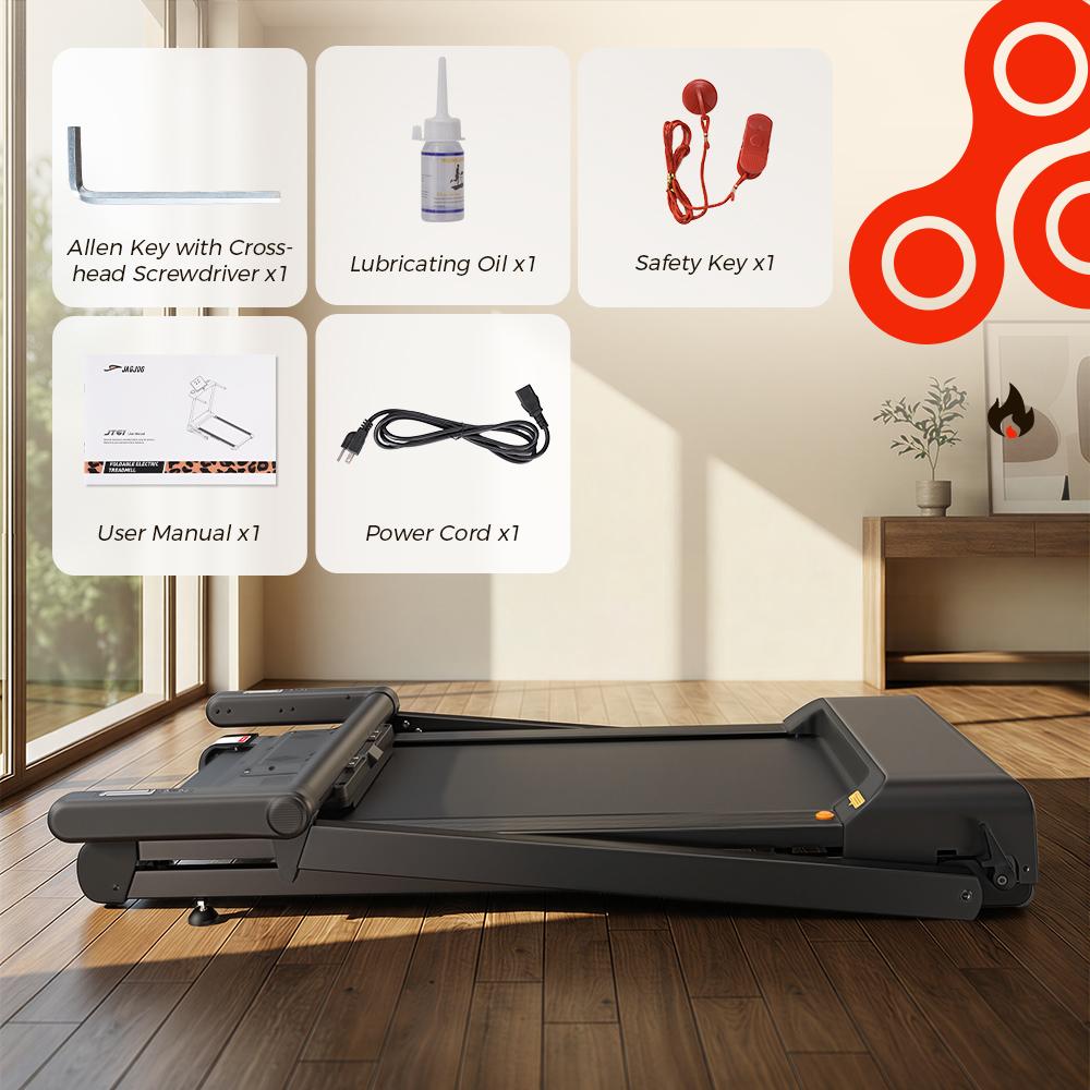 Formill FT62 Electric Treadmill With 4.0 Hp Brushless motor, automatic incline, shock absorption and space-saving design