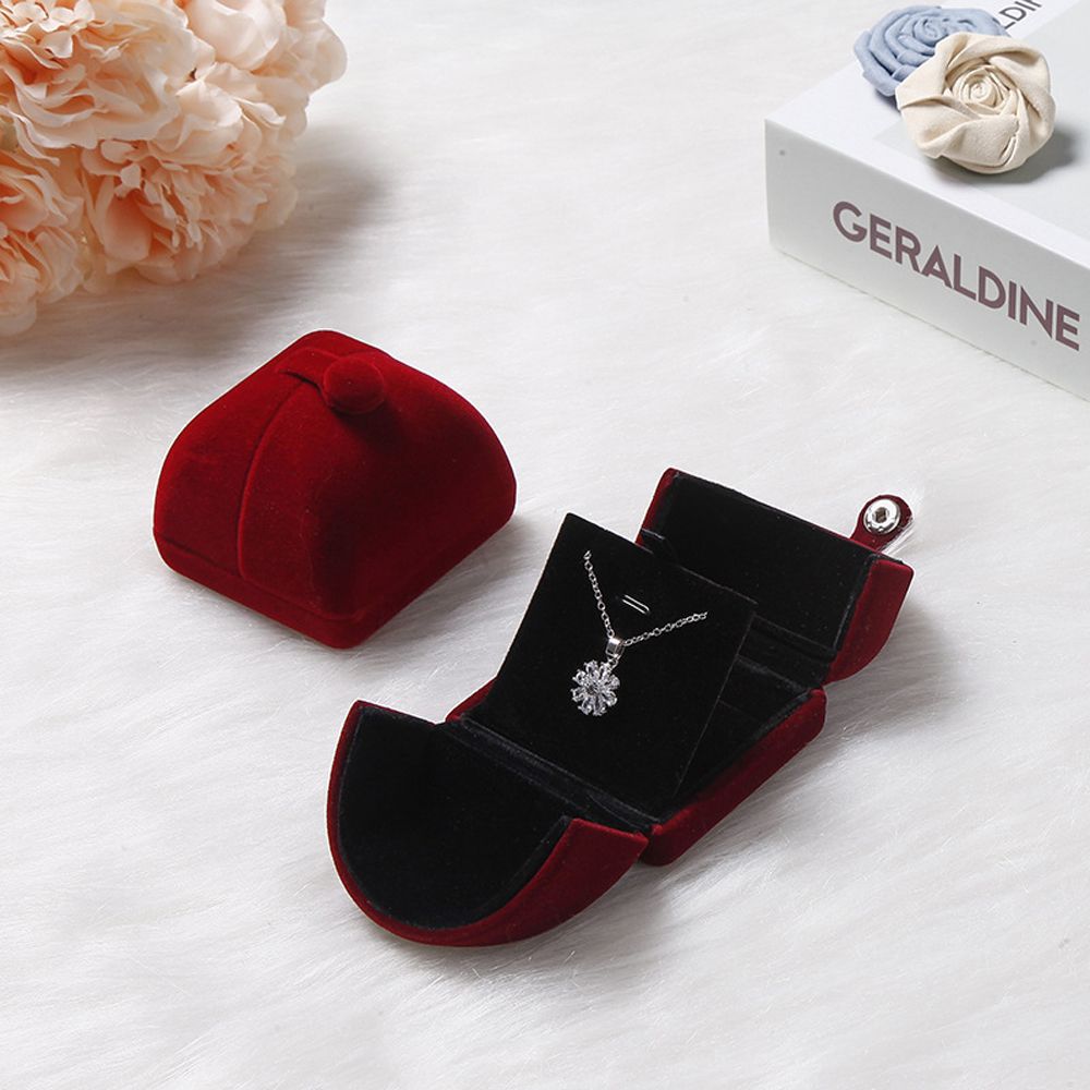 Travel Solid Color Velvet Jewelry Box Double Open Jewelry Box Bracelet Holder Case Gift Box