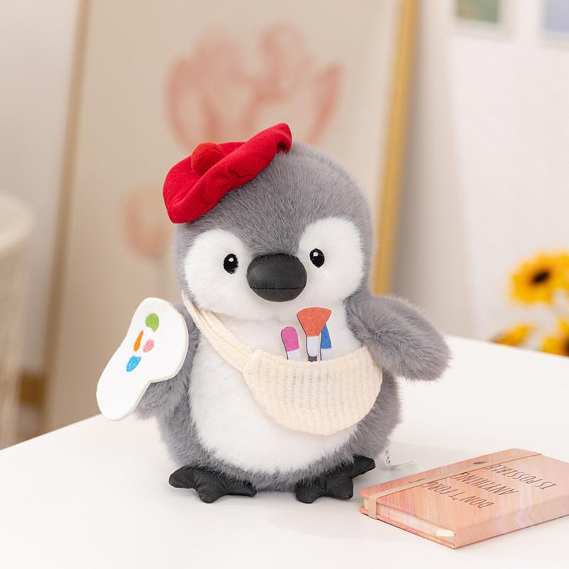 Plush Penguin Toy With Chef Painter And Fisherman Styles For Kids And Collectors