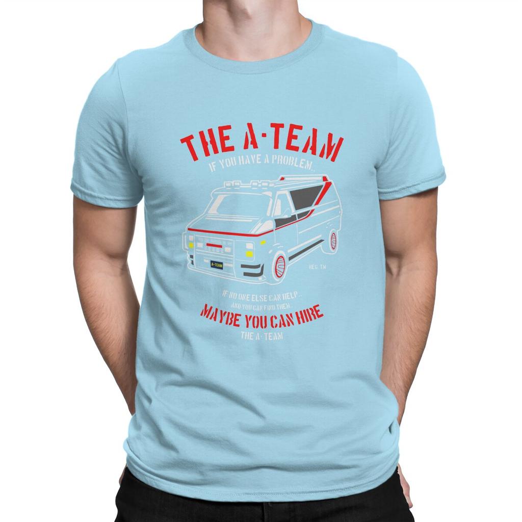 Машап ТВ 80-х Ханниба Мэн Футболка Команда А Безумная футболка Короткий рукав Круглый воротник Футболки Чистый хлопок Принт Одежда