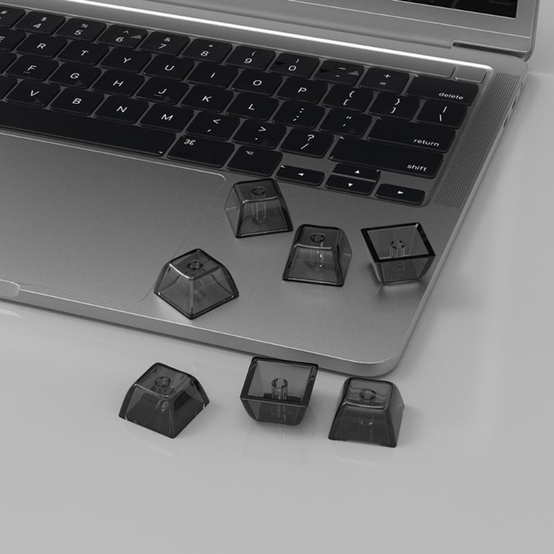 20 шт. Прозрачный пустой набор колпачков для клавиш 1U 1X Профиль XDA Кристально-полупрозрачные колпачки для механических клавиатур