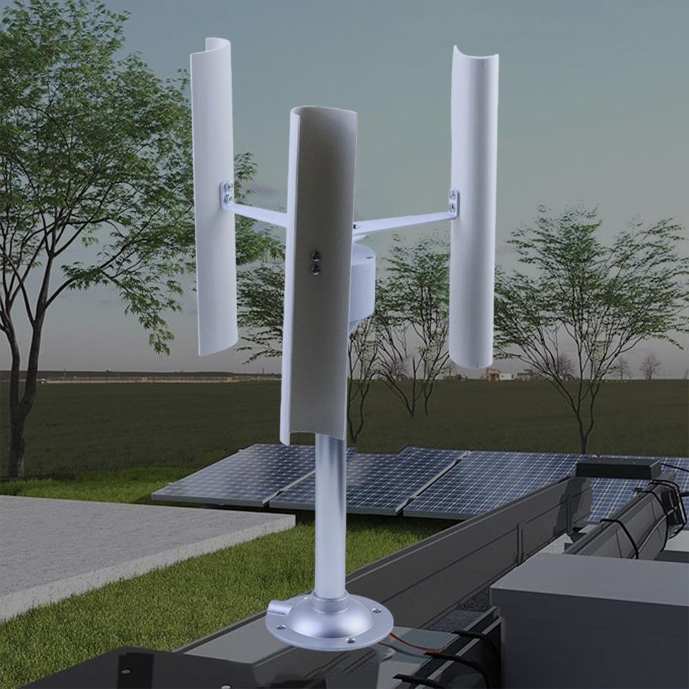 Vertical Axis Wind Turbine Model Three-phase Permanent Magnet Generator Windmill Toy Night Light Making DIY Display