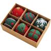 Christmas Wool Felt Ornaments Set With Snowflake And Tree Designs For Holiday Home Décor, Compact Hanging Decorations