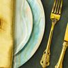 Elegant Gold Rim Bone China Tableware Set
