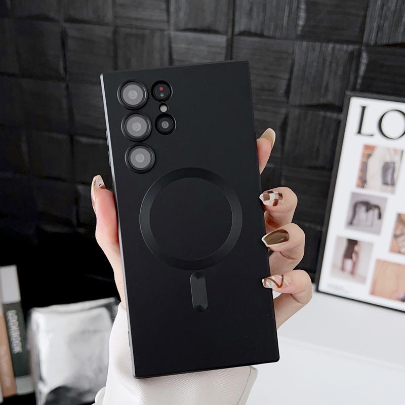 Luxury Magnetic Wireless Charge For Magsafe Case for Samsung Galaxy S24 S23 S22 S21 Plus Ultra FE Shockproof Soft Bumper Cover