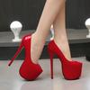 Sexy 18cm Extreme High Heels Shoes Woman Platform Black Red Pink Heeled Pumps Lady Big Size Stripper Fetish Dance Wedding Shoes