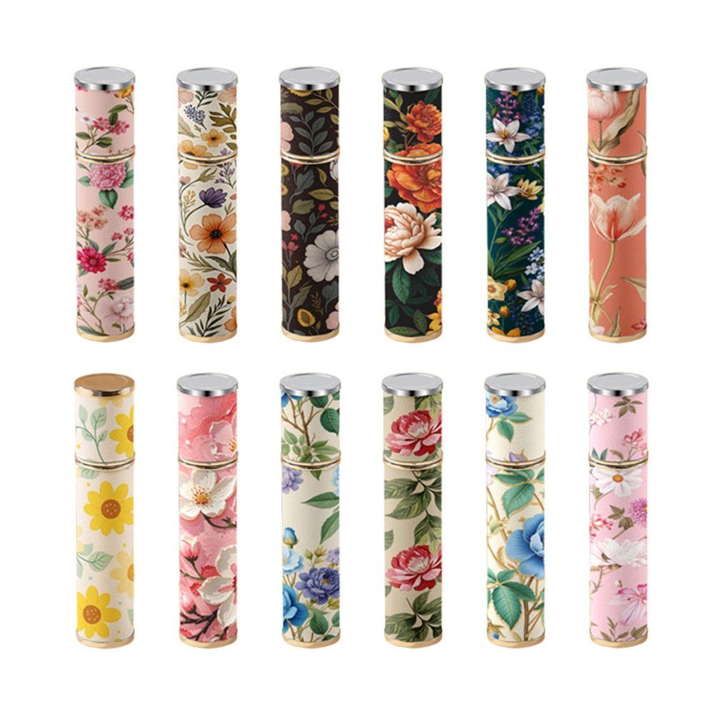 Пульверизатор из ПУ кожи, Флакон-атомайзер для цветочных духов, Контейнер для аромата с ультрадисперсным распылением, Для путешествий