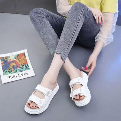 Модные женские тапочки и женские сандалии Толстые шлепанцы Высота Обувь на платформе По акции Нескользящие Повседневные 39 Хлопушки Распродажа Новая Мода