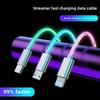 Vibrant Streamer Data Cable for Fast Charging, Compatible with OPPO, Huawei, Android, Apple, Type-C. Includes Car Atmosphere Light.