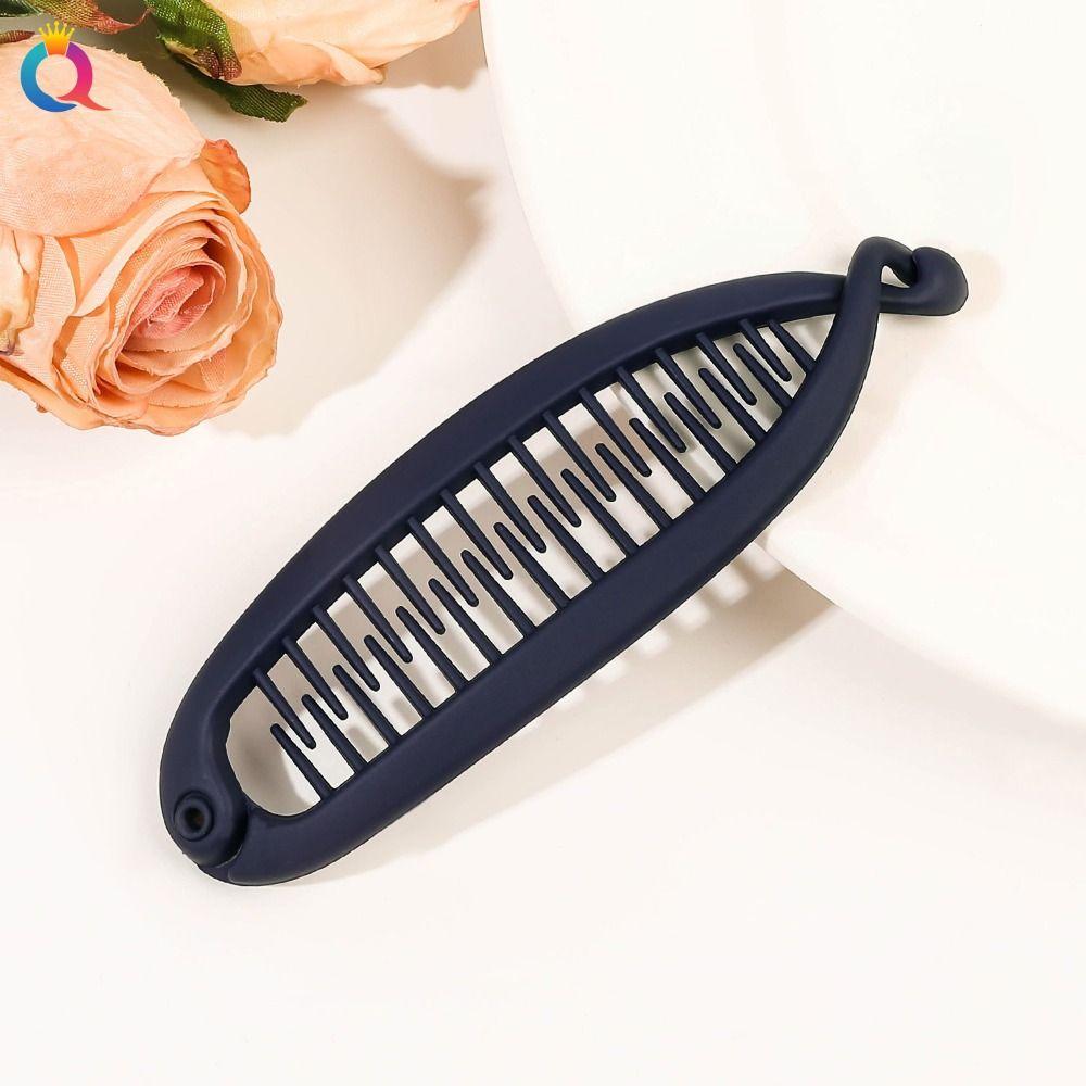 Матовая заколка для волос в форме рыбы, простая заколка-зажим, модная заколка для волос в форме банана для женщин