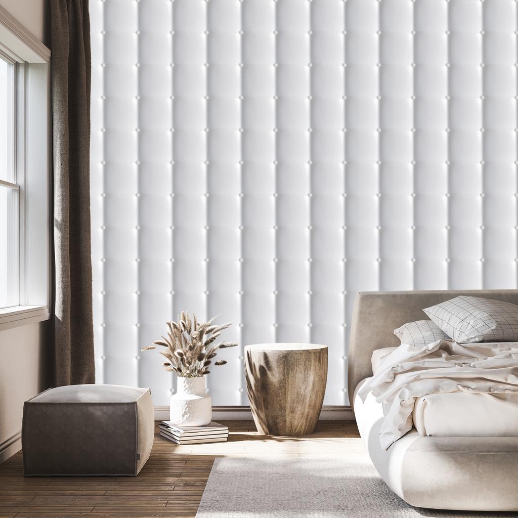 Quilted light wallpaper for living room and bedroom 50x1000