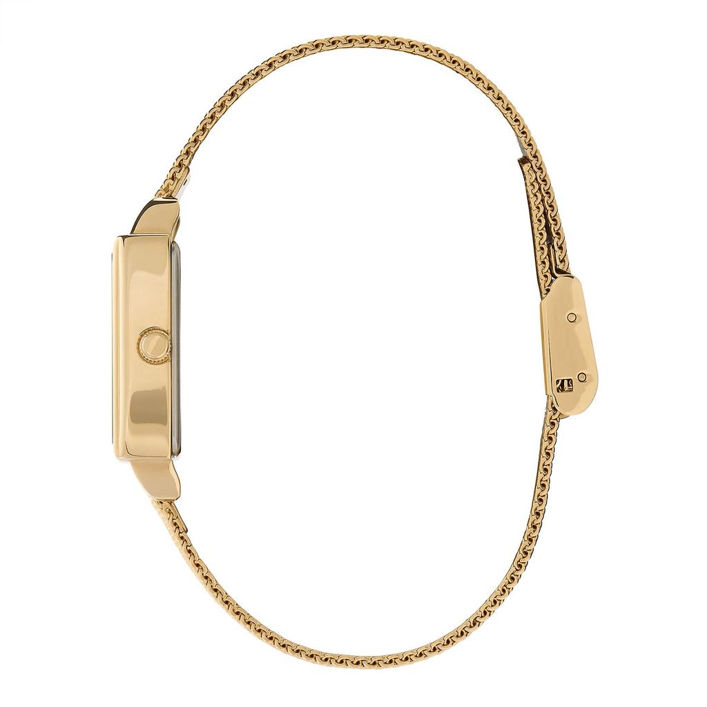 Авторизованный дилер Olivia Burton Watch ob24000016 Townhouse 21 мм Прямоугольные часы из белого золота с сеткой [OLIVIA BURTON] Женские и