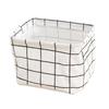 Foldable Storage Basket with Handles Waterproof Large Capacity Cotton Linen Printed Multifunctional Home Office Nursery Laundry Closet Organizer Bin