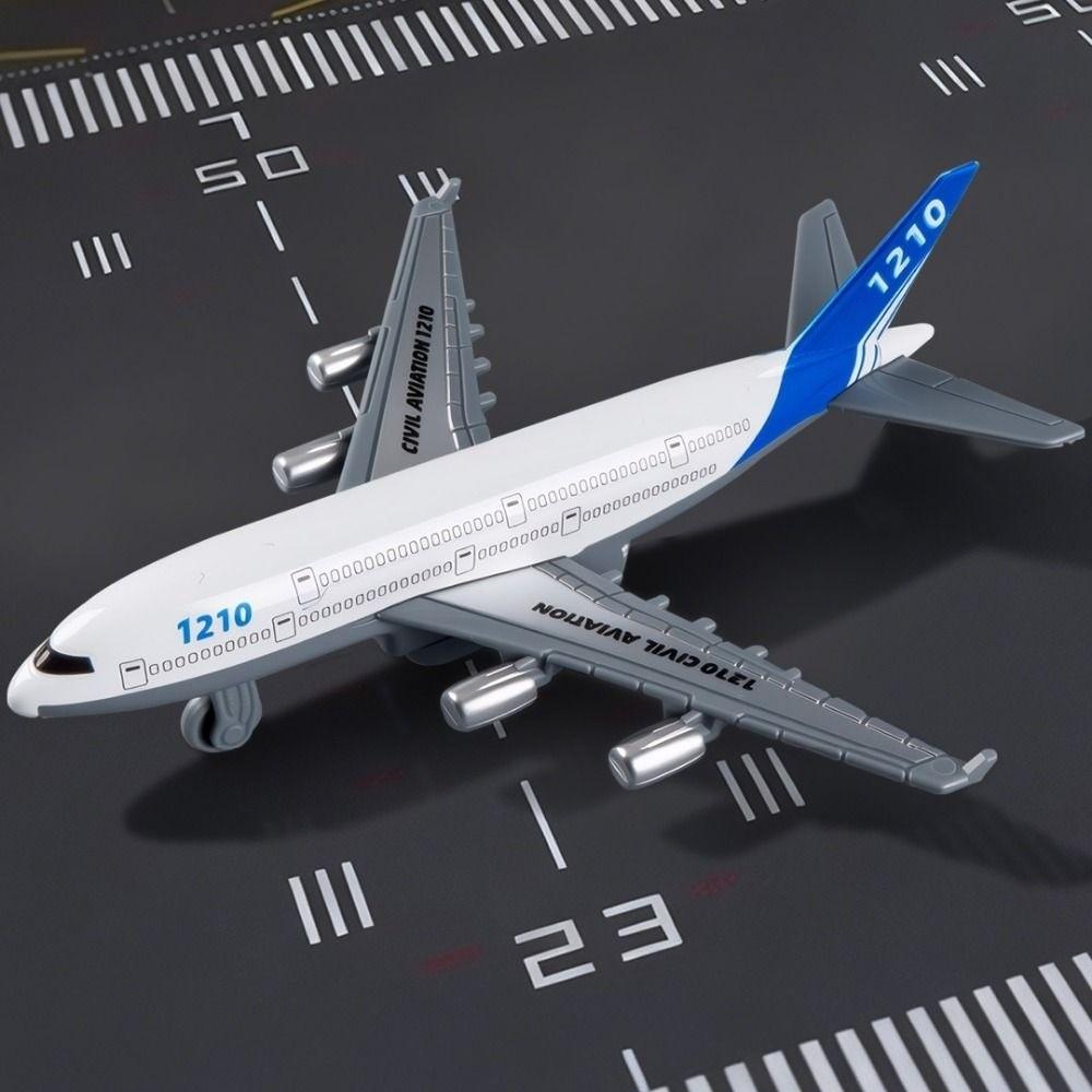 2pcs Alloy Inertia Airplane Airliner Toys Force Control Transporter Plane Model Boy Girls Gift