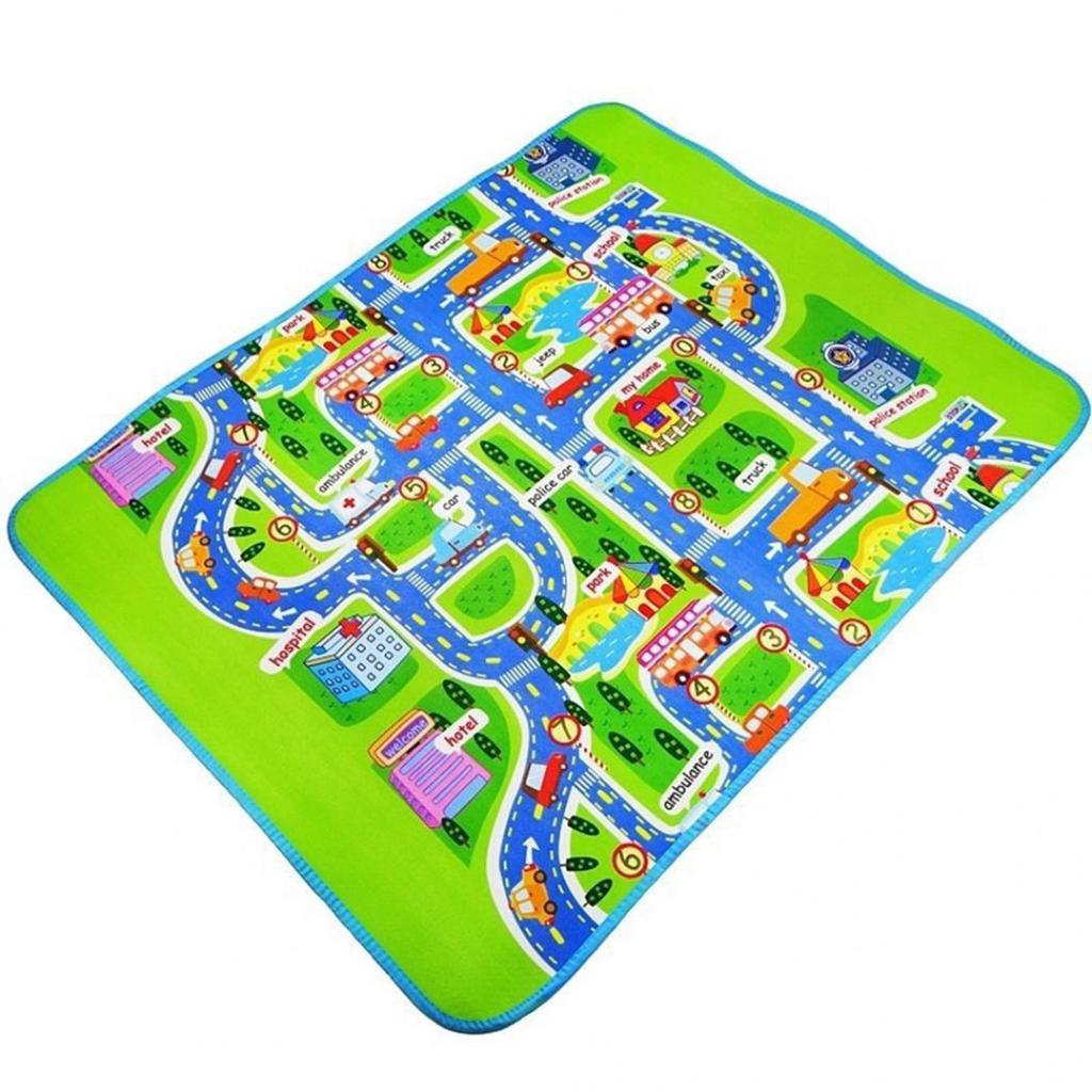 Town City Traffic Baby Crawling Mat Green Road Children Play Picnic Carpet
