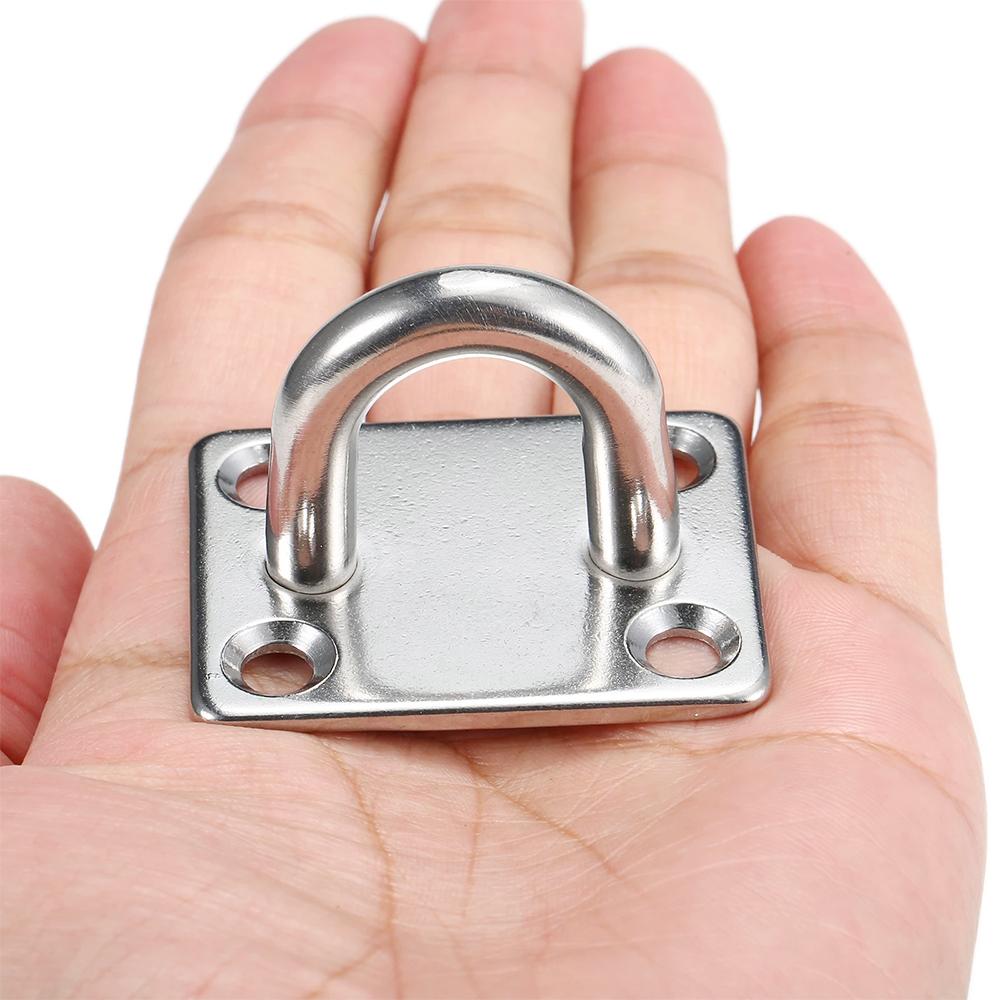 4 шт. М8 потолочные крючки накладки проушины пластина нержавеющая сталь матовая U-образная скоба кольцо петля с винтами для настенного потолка