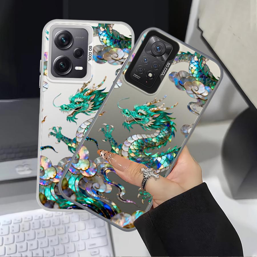 Креативный чехол-накладка с рисунком Тигра и Дракона для Xiaomi Redmi 9T Note 9 10 A5 12C A1 A2 Plus K60 9C 13C 10C 14C
