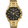 Мужские часы Grovana Star Fighter Chronograph с черным циферблатом и кварцевым механизмом 7043.9117 100M