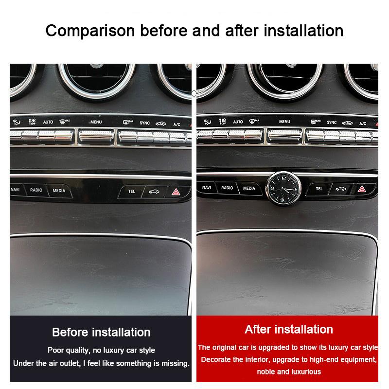 Central Control Clock Watch For Mercedes-Benz C E-class GLB GLC E300L GLC300 C260L Interior Supplies Decoration Car Accessories