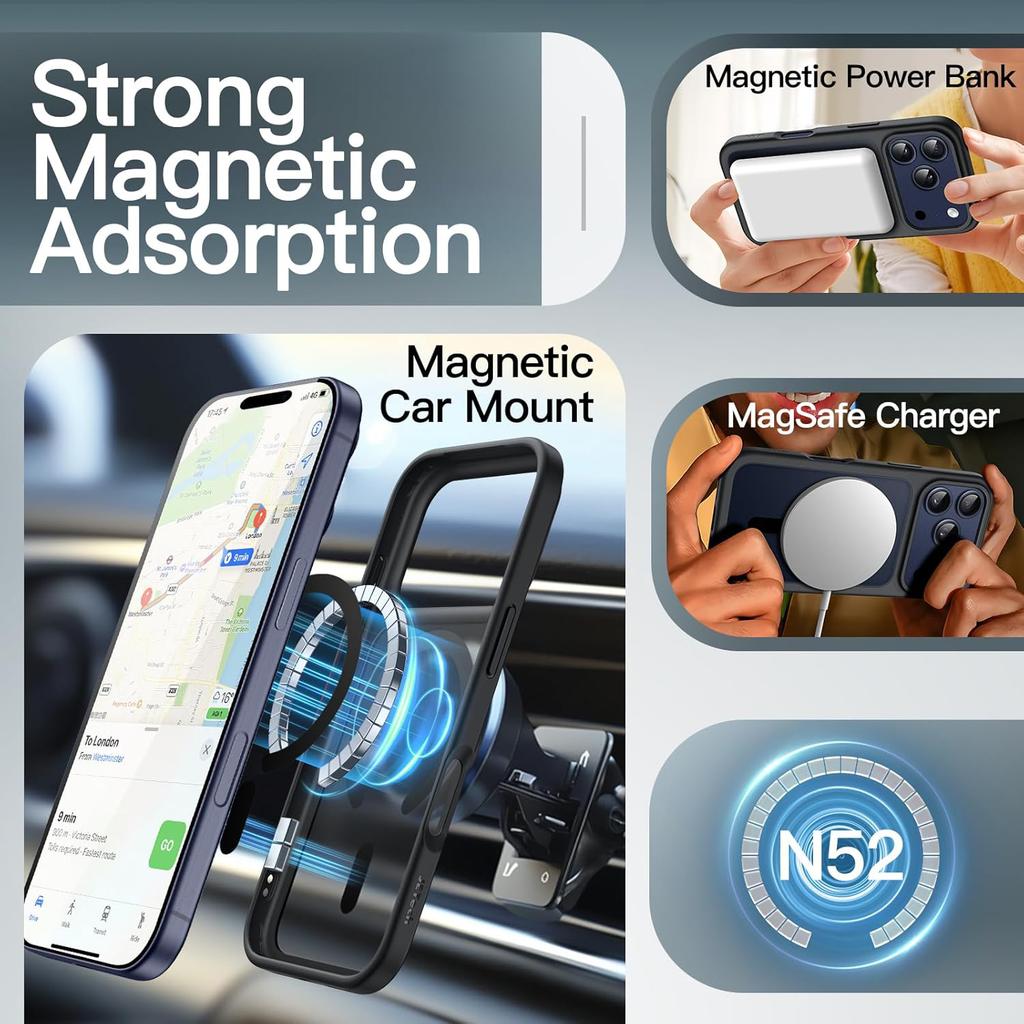 Магнитный чехол для Magsafe iPhone 17 Pro Max Air 16E 16 E 15 Plus 14 13 12 11 Mag Safe Полупрозрачный Матовый Минималистичный Противоударный Чехол для Телефона Аксессуары