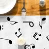 Льняная дорожка на стол с музыкальными нотами Домашний декор Моющаяся Геометрические символы Дорожки на кухонный обеденный стол Декор для праздничной вечеринки