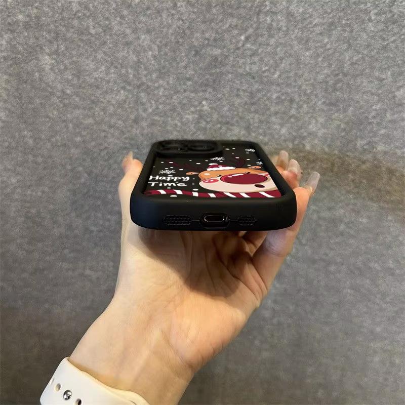 Рождественский олень и дерево Графический чехол для телефона Samsung S25 S24 Ultra S23 Ultra S22 S21 S20 Plus Note 20 S24FE S23FE Силиконовый чехол