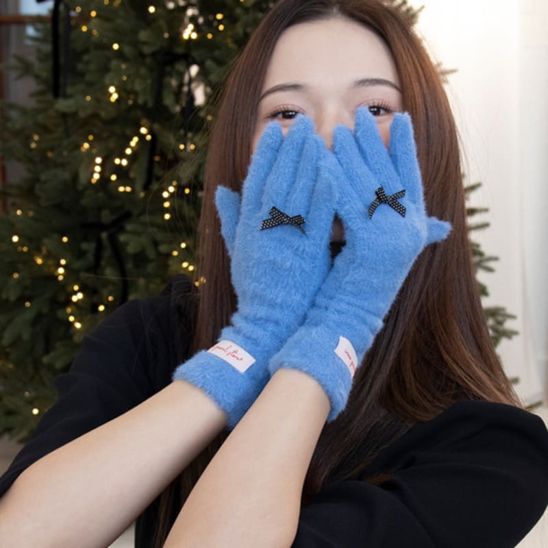 Перчатки из пушистой ленты ироко (4colors)