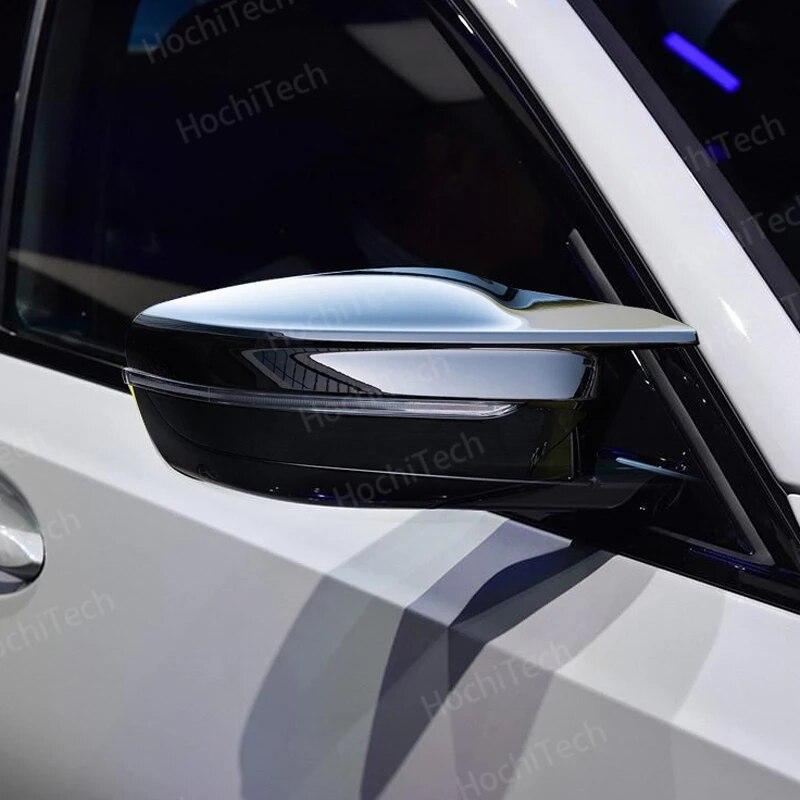 G30 G38 Яркие черные боковые крышки зеркала заднего вида для BMW 2 3 4 5 7 серии G20 G21 G28 G22 G11 G12 G42 M4 стиль LHD RHD