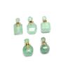 1Pc, Energy Natural Stone Perfume Bottle Pendant, Boho Green Fluorite Charms for Jewelry Making DIY Valentine's Day Christmas and New Year Gifts