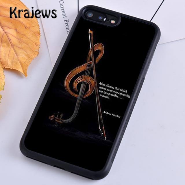 Krajews Деревянные скрипки смычок Музыкальный чехол для телефона для iPhone 17 Air 16 15 14 plus 11 12 13 pro max Plus coque Fundas