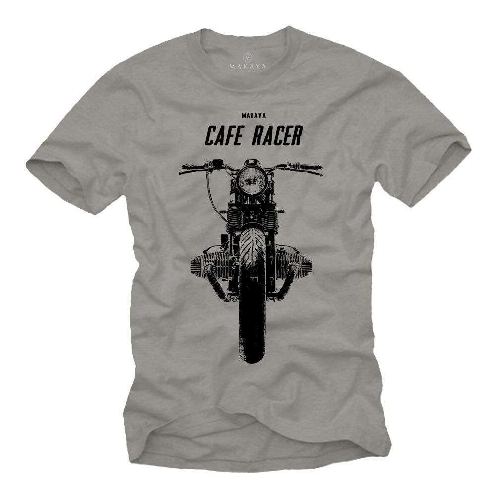 Vintage Motorcycle T Shirt With Cafe Racer