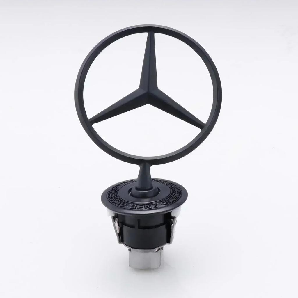 CEV5 3D Car Front Bonnet Hood Emblem Round Zinc Alloy Badge For Mercedes Benz C E S Class W204 W205 W212 W213 W211 W220 W222 W223