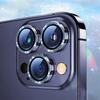 Роскошное защитное стекло для объектива камеры Diamond для iPhone 16 15 14 Plus 13 12 Mini 11 Pro Max, цветная металлическая защитная пленка для объектива