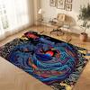 Octopus Sea Life Theme Crystal Velvet Floor Rug Personalized Custom Name Text Warm Carpet Home Decoration