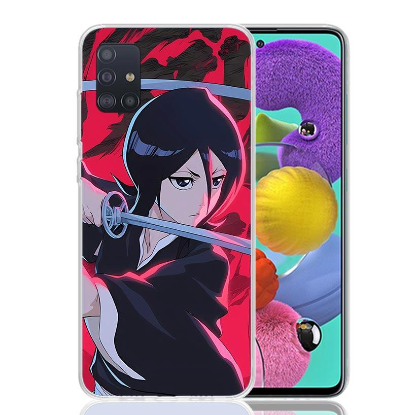 Чехол для телефона Bleach Кучики Рукия для Samsung Galaxy A52 A32 A22 A12 A02S A50S A30S A51 A31 AA71 Note 20 Ultra 10 S10 Plus Galaxy