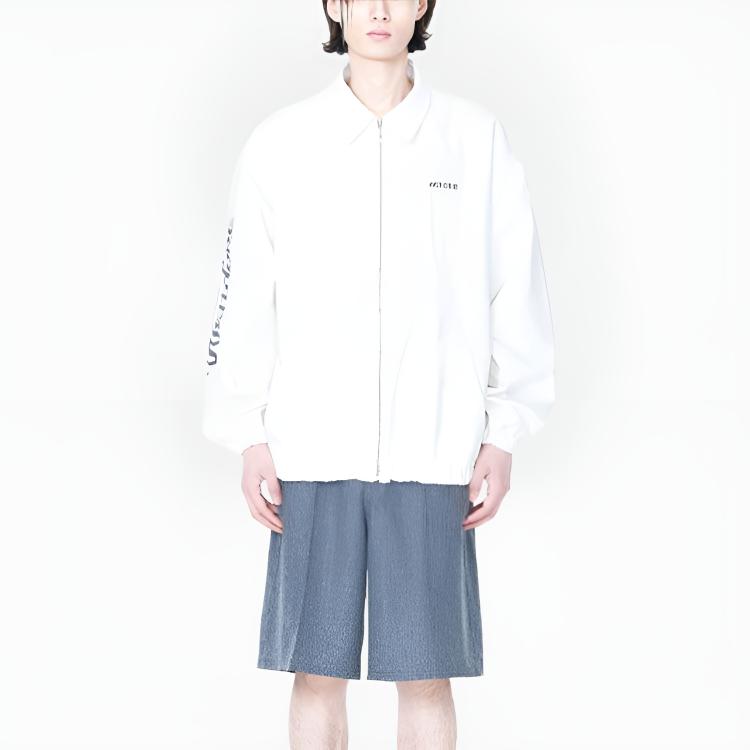 WE11DONE Jackets Unisex White Lapel Moderate Straight Fit WD-JP3-22-031-U-WH