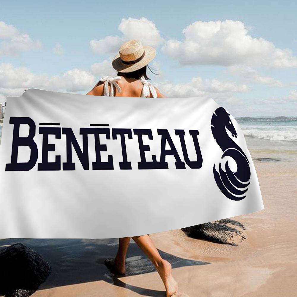 B-Beneteau Логотип Пляжное полотенце Цветные банные полотенца Для девочки Микрофибра Быстросохнущее На заказ Без песка Пляж Йога Спа Тренажерный зал Бассейн