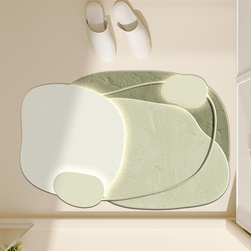 New Bathroom Absorbent Mat Light Luxury Advanced Sense Non-slip Mat Toilet Toilet Door Quick Drying Mat