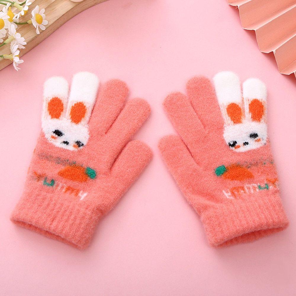 Толстые детские перчатки без пальцев, перчатки без пальцев, милые варежки для мальчиков и девочек