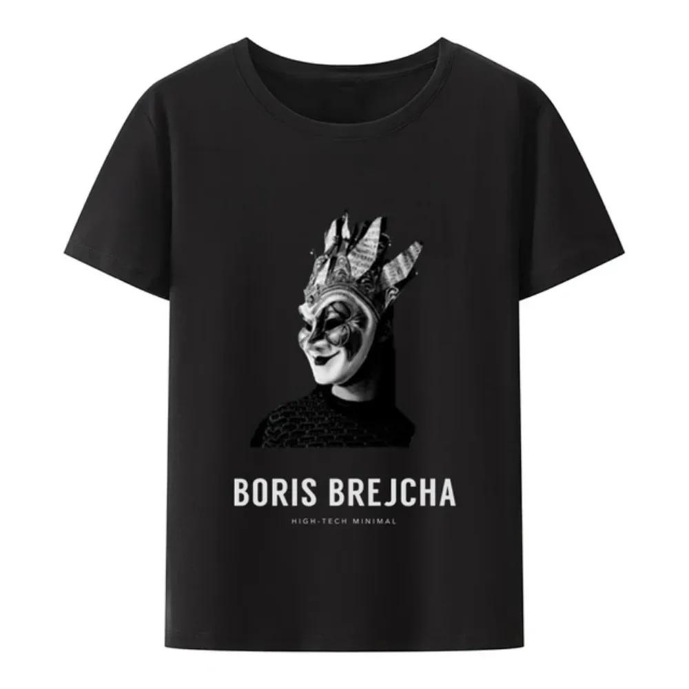 Male Hip-hop Summer Fashion T Hipster Sleeve TopCasual Cool Short Men Tee Shirt Boris Brejcha Dj Mask Tshirt Harajuku