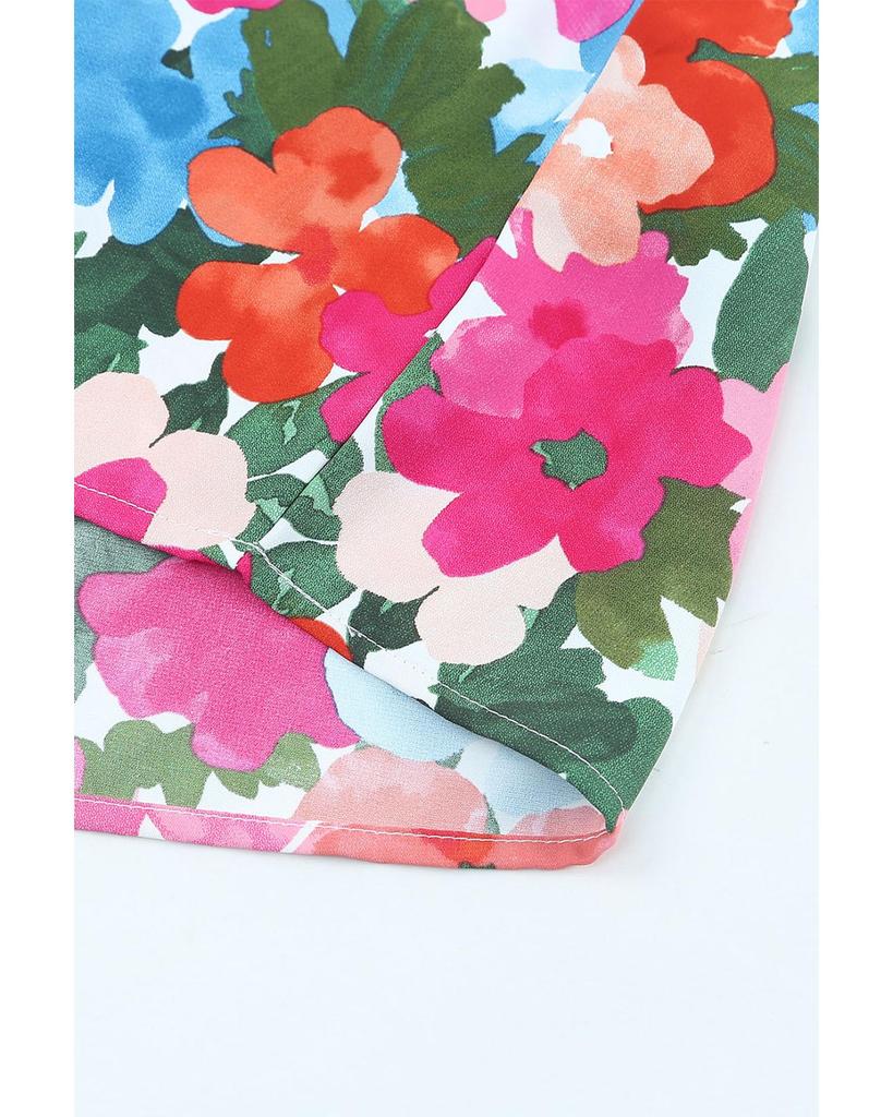 Azura Exchange Блуза с открытыми плечами с цветочным принтом