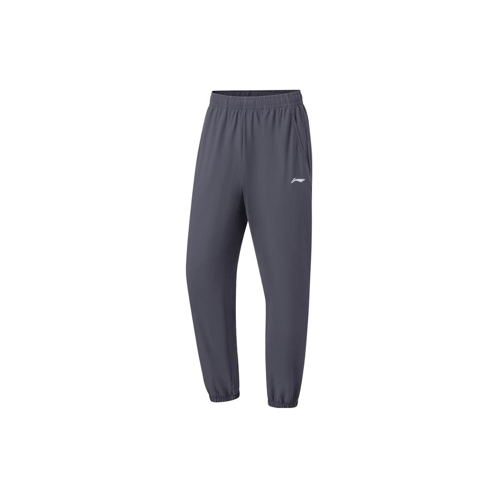 Мужские джоггеры Li Ning Fitness Series, однотонные, со средней талией, прямые, цвет: земляно-серый AKLT639-3