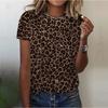 Summer O-Neck Short Sleeve Women's T-Shirt 3d Print Colorful Leopard Pattern T-Shirt Pullover Top Fashion Street Female Clothing