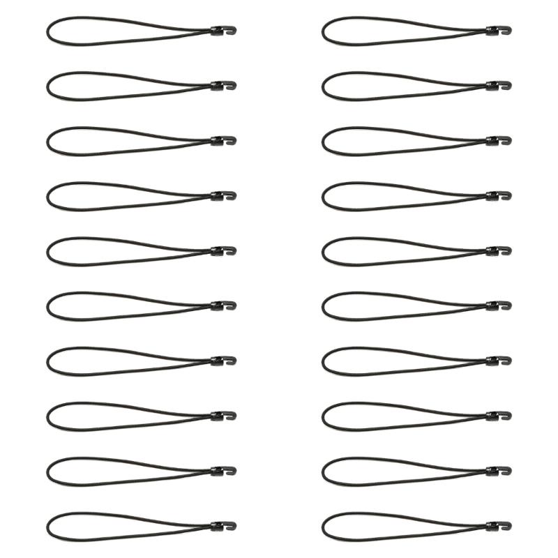 20pcs Elastics Tension Straps With Hook 10cm Sturdy Rubber Expanders Accessory for Tarpaulin Tents Banners Outdoor Use