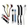 10 Pcs Kitchen Cleaning Tool Set, 8 Brushes and 2 Scrapers, Steel Wire Scrub Brushes for Stove Grease and Window Grooves
