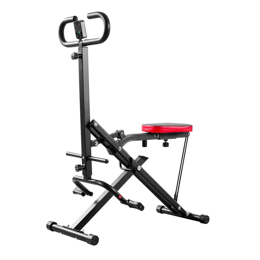 Squat Machine, Deep Squat Rowing Machine for Home, Easy Setup & Foldable Exercise Equipment, Glute Trainer Machine with 2 High-Strength Resistance
