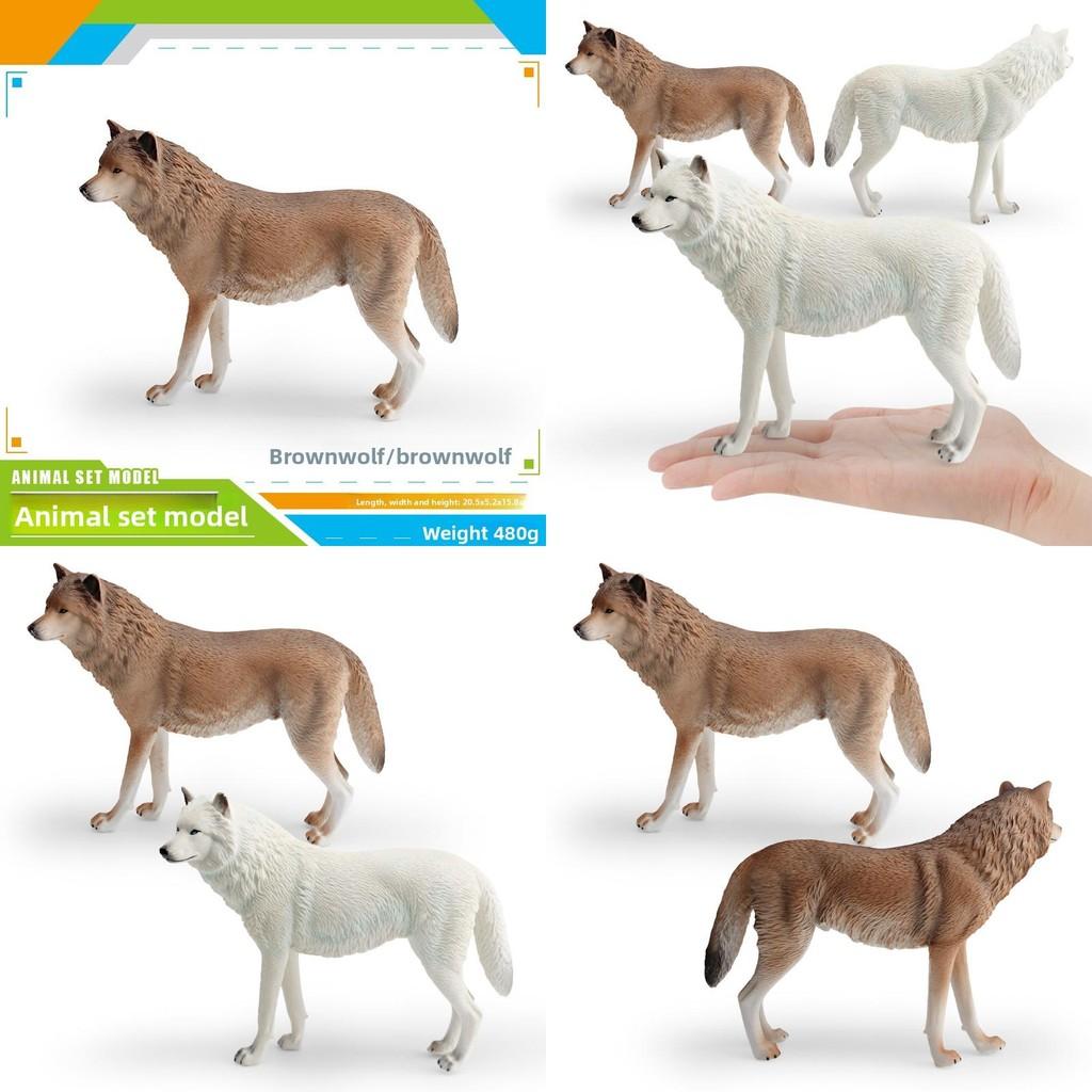 Дикий лесной зверь Волк Модель ПВХ Декор Игрушка Для Детей Обучение И Игра