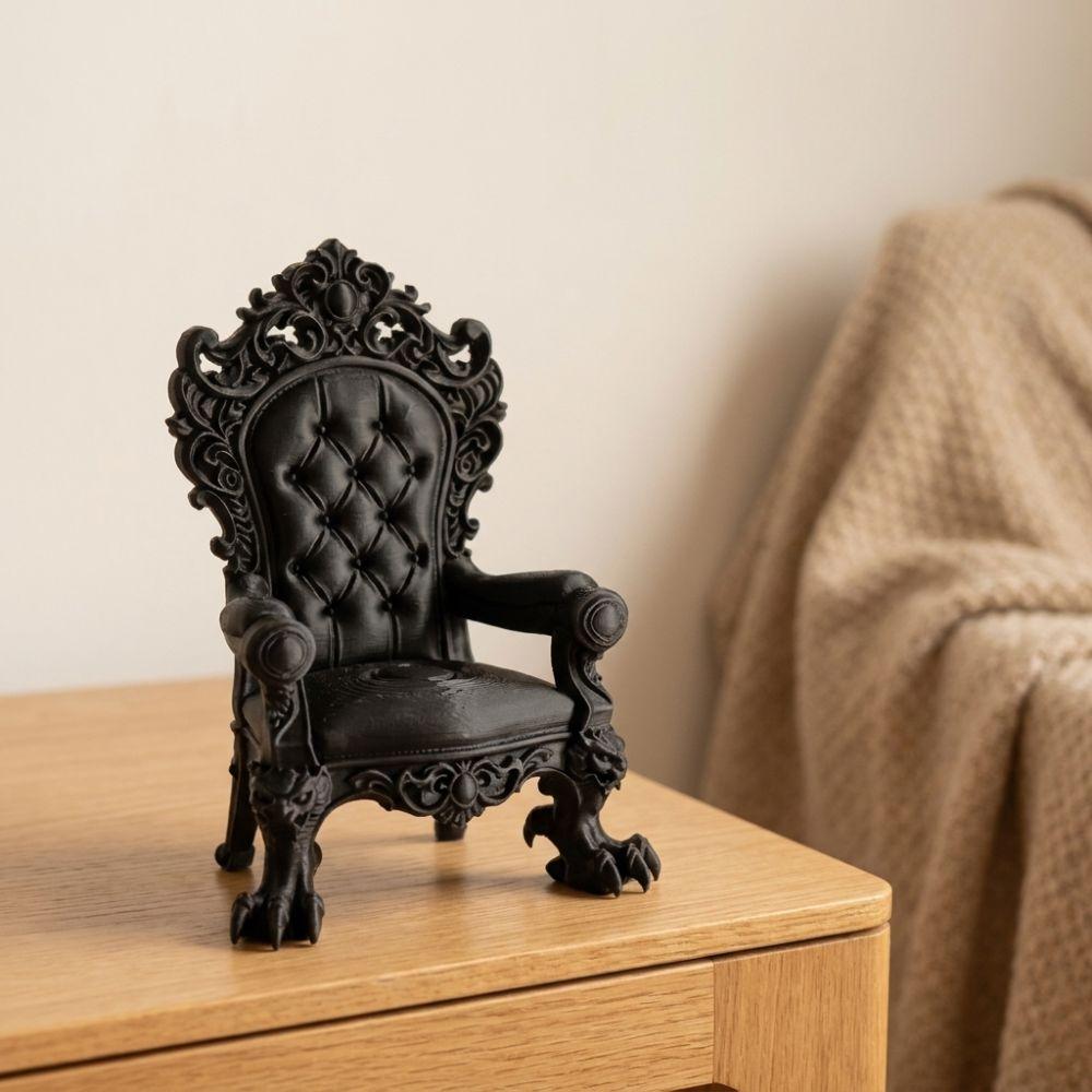 Dark Style Luxury Throne Stand Vintage Figure Throne Seat Figure Collectors