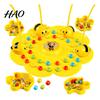 Stress Relief Magnet Game Magnetic Bee Bean Picking with Headband Color Cognition Kids Parents Tabletop Fishing Board Interactive Family Party