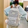 Cow Leopard Print Backpack Junior Senior High School Student Schoolbag Female Campus Backpack